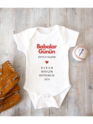 Tuğba Baby Kişiye Özel Baba Zıbın Body %100 Pamuk Babalar Günü Hediyesi