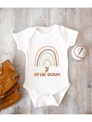 Tuğba Baby Bebeğinizin Ismine Özel Tasarlanabilen 7 Aylık Baskılı Zıbın Body %100 Pamuk Aylar-1