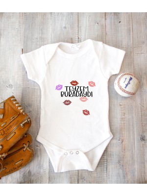 Tuğba Baby Kişiye Özel Isim Yazabiliriz %100 Pamuklu Teyze Baskılı Uzun Kol Bebek Zıbın Bod