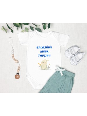 Tuğba Baby Isme Özel Isimli Baskı Yazılabilen %100 Pamuk Halasının Balı Bebek Zıbın Bod