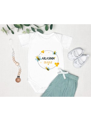 Tuğba Baby Isme Özel Isimli Baskı Yazılabilen %100 Pamuk Ablasının Balı Bebek Zıbın Bod