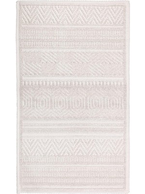 Bluenity Hat Doğal Pamuklu Banyo Kilimi 50X80 cm - Ekru