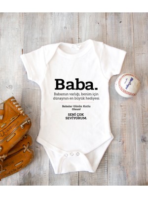 Tuğba Baby Kişiye Özel Baba Zıbın Body Pamuk Babalar Günü Hediyesi