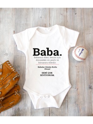 Tuğba Baby Kişiye Özel Baba Zıbın Body Pamuk Babalar Günü Hediyesi