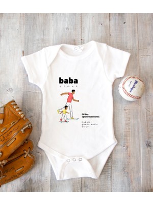 Tuğba Baby Kişiye Özel Baba Zıbın Body Pamuk Babalar Günü Hediyesi