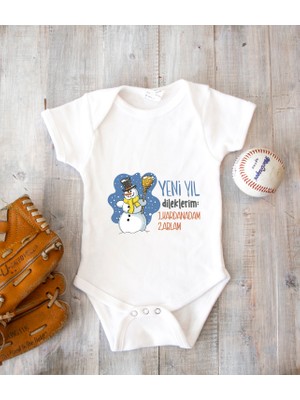 Tuğba Baby Kişileştirebilir Isme Özel Tasarlanabilen Pamuklu Baskılı Yılbaşı Abla Zıbın Body 001K