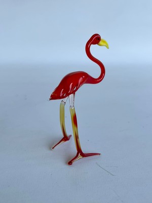 Hasyılmaz El Yapımı Murano Cam Flamingo Biblo A35