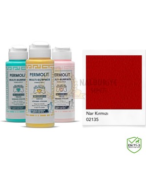 Permolit Multi Surface Akrilik Hobi Boyası Nar Kırmızı 120 Ml.