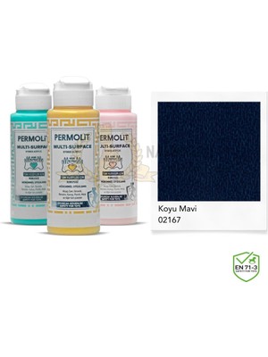 Permolit Multi Surface Akrilik Hobi Boyası Koyu Mavi 120 Ml.