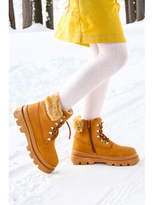 Kiko Kids Edu Günlük Fermuarlı Kız Çocuk Bot Ayakkabı