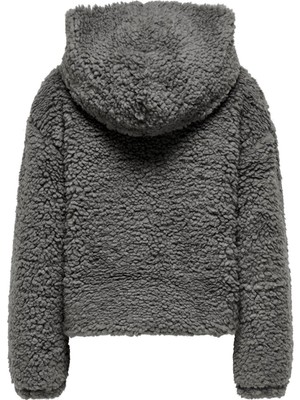 Only Normal Gümüş Kadın Ceket Onlellıe Sherpa Hooded Jacket cc O