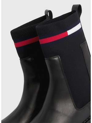 Tommy Hilfiger Deri Siyah Kadın Bot EN0EN02301BDS