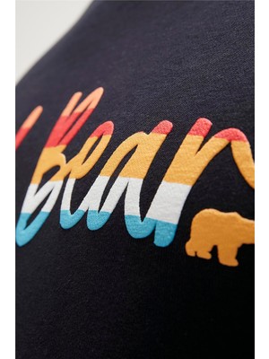 Bad Bear Manuscript Crewneck Erkek Lacivert Sweatshirt 23.02.12.016-C07