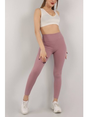 Sisa Moda Yüksel Bel Fitilli Kadın Tayt