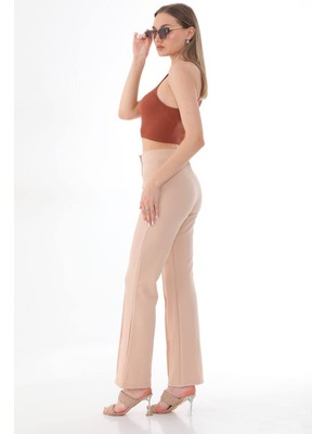 Sisa Moda Yüksek Bel Palazzo Kadın Pantolon