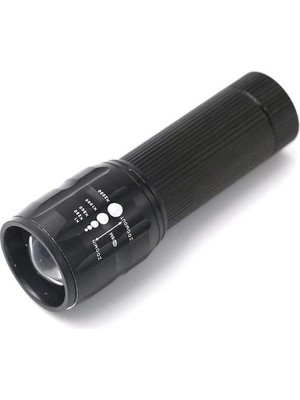 Polis Feneri El Feneri Uzun Menzilli  Zomlu Acil Durum Feneri Alüminyum Gövde 120 Lümen