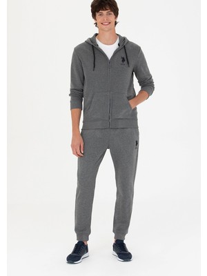 U.S. Polo Assn. Normal Bel Slim Fit Antrasit Melanj Erkek Eşofman Altı HEROLDSK023