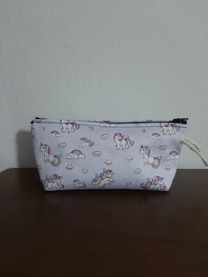 Owl Bag Unicorn  Desenli Tasarım  Kalemlik - Makyaj Çantası