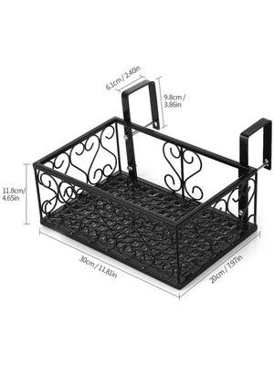 Xhang Demir Asılı Sepet Organizatör Saksı Depolama Raf Balkon Raylı Tesisi Raf Korkuluk Çit Ekici Raf Açık Bonsai Stand | Depolama Tutucular & Amp;raflar (Yurt Dışından)