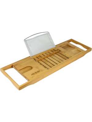 Xhang Uzatılabilir Bambu Banyo Caddy Ayarlanabilir Ev Spa Ahşap Banyo Tepsisi (Yurt Dışından)