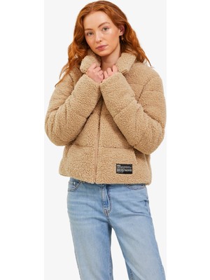 JJXX Jxısa Teddy Puffer Jacket Otw Kadın Bej Mont 12240601-Beige