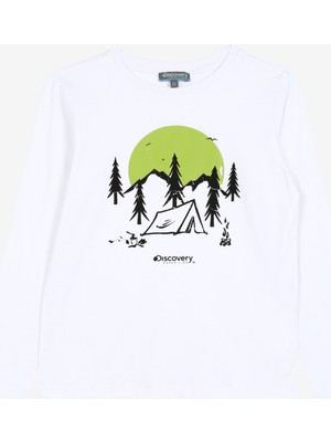 Discovery Expedition Baskılı Beyaz Kız Çocuk T-Shirt D3WG-TST1