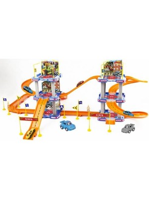 Erdem  Oyuncak 6 Katlı  Büyük Garaj Otopark  Seti Metal Arabalı