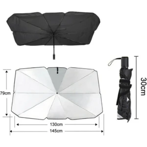 Trend Pazarı Araba Güneş Gölge Koruyucu Şemsiye Oto Ön Cam Güneşlik (145x79 Cm)