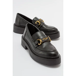 Unte Siyah Floter Kadın Loafer