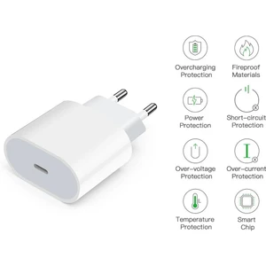 iPhone 16 Serisi / Apple Watch 10 / Apple Watch Ultra 2 Uyumlu 20W Usb-C Hızlı Şarj Adaptörü - iPhone 16 Pro Max - iPhone 16 Pro - iPhone 16 Plus - iPhone 16 Uyumludur