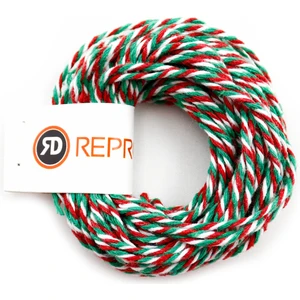 Repro Design Kırmızı Beyaz Yeşil Üç Renkli Hediye Paketleme Ipi ( Yılbaşı Hediye Paketleme Ipi ) 10 Metre