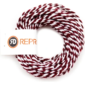 Repro Design Bordo Beyaz Iki Renkli Hediye Paketleme Ipi ( Yılbaşı Hediye Paketleme Ipi ) 10 Metre