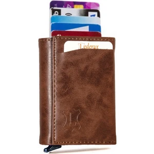 Para Gözlü Mekanizmalı Suni Deri Erkek Kartlık Cüzdan