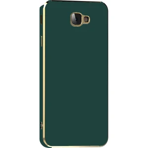 Kzy Samsung Galaxy J7 Prime 2 Kapak Kamera Korumalı Lazer Kesim Lüx Silikon Kılıf - Yeşil