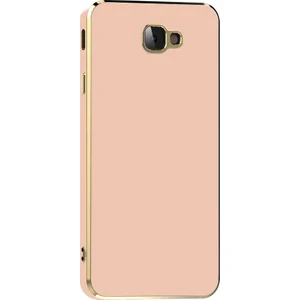 Kzy Samsung Galaxy J7 Prime 2 Kapak Kamera Korumalı Lazer Kesim Lüx Silikon Kılıf - Rose Gold