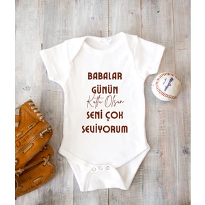 Tuğba Baby Kişiye Özel Baba Zıbın Body %100 Pamuk Babalar Günü Hediyesi