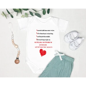 Tuğba Baby Anne Zıbın %100 Pamuk Body Anneler Günü Hediyesi Kişiye Özel Tasarlayabiliri