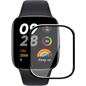 Novstrap Xiaomi Redmi Watch 3 ile Uyumlu Ekran Koruyucu Nano Esnek Cam Tam Kaplayan Ppm