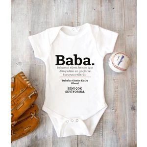 Tuğba Baby Kişiye Özel Baba Zıbın Body Pamuk Babalar Günü Hediyesi