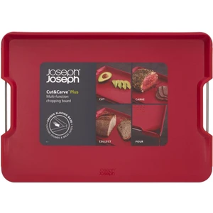 Joseph Joseph Cut&Carve Plus Büyük Kesme Tahtası Kırmızı 41 x 29 cm