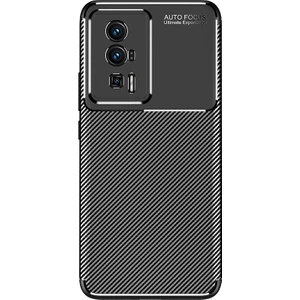 Kny Xiaomi Poco F5 Pro Kılıf Karbon Desenli Lux Negro Silikon