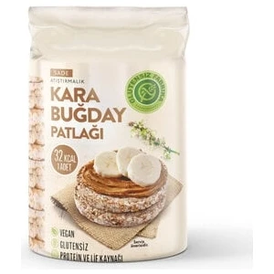 Glutensiz Fabrika Sade Karabuğday Patlağı 100 G  (  12  Adet  )