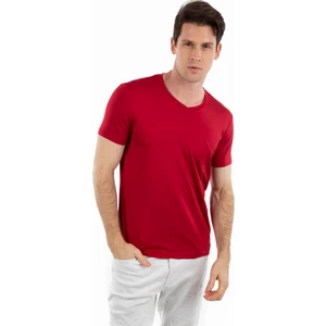 Story Of Basics - V Yaka Kısa Kollu Likralı Viskon Erkek T-Shirt