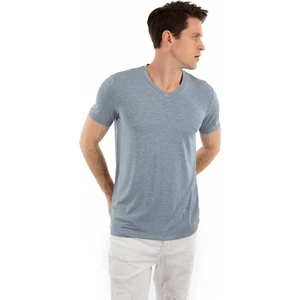 Story Of Basics - V Yaka Kısa Kollu Likralı Viskon Erkek T-Shirt