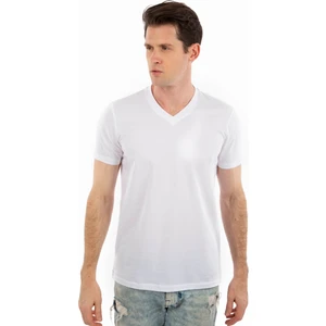 Story Of Basics - V Yaka Kısa Kollu Likralı Viskon Erkek T-Shirt