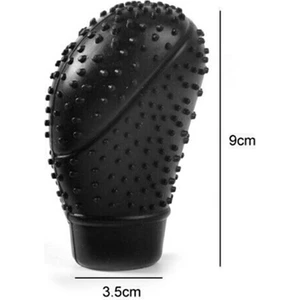 Slikonlu Tırtıklı Siyah Vites Topuzu Kılıfı