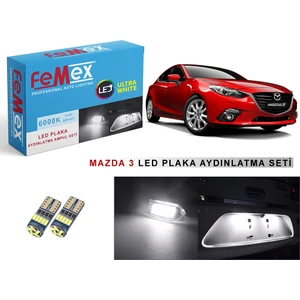 Mazda 3 LED Plaka Aydınlatma Ampul Seti Parlak Beyaz