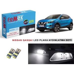 Nissan Qashqai LED Plaka Aydınlatma Ampul Seti FEMEX Parlak Beyaz