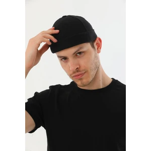 Elif İç Giyim Kaşe Siyah Arkadan Ayarlı Retro Hip-Hop Takke Şapka