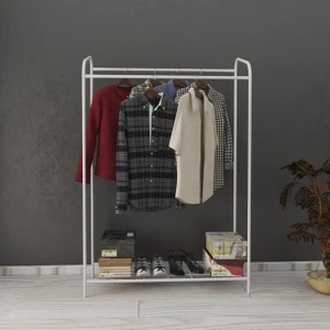 Metallica Concept New Çiftli Konfeksiyon Askısı Butik Konsept Ayaklı Elbise Askılığı
